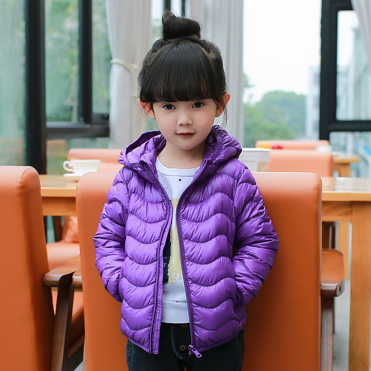 Winter clothes new pattern Korean Edition Light and thin children Down Jackets baby men and women Hooded have cash less than that is registered in the accounts Self cultivation coat