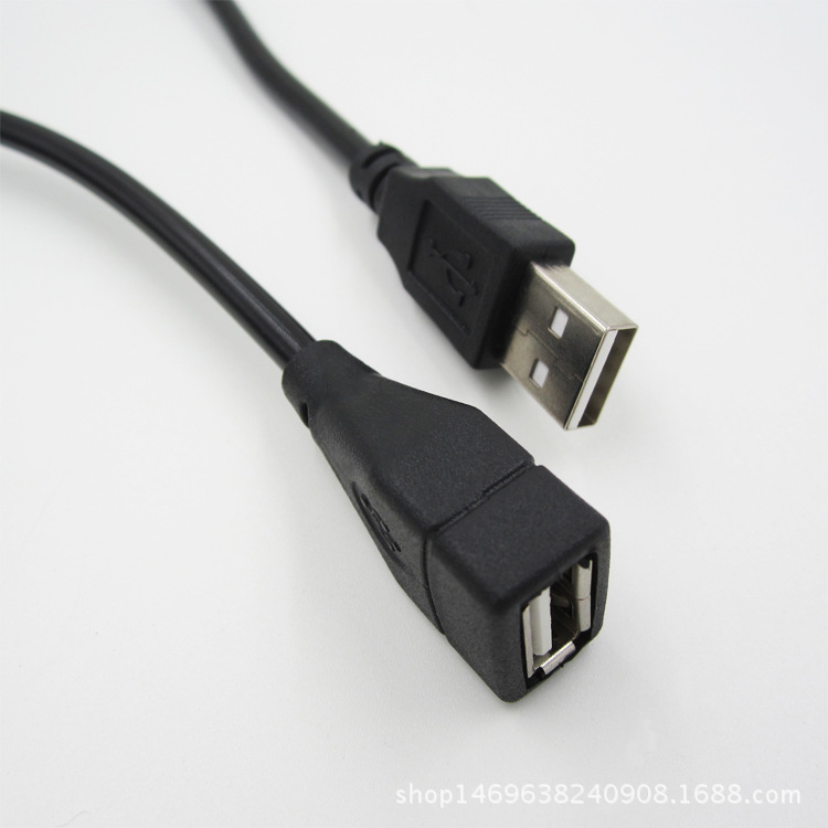 USB线厂家 USB延长线 1.5米 纯铜USB2.0数据线 黑色