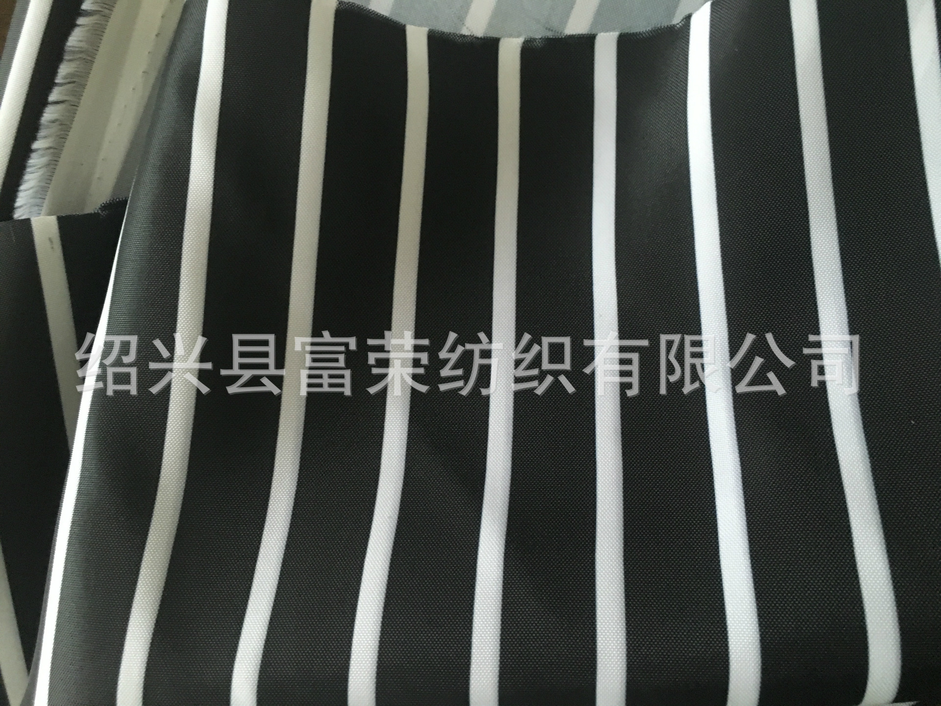 牛津布条子印花沙滩垫面料（后处理：PVC压延）