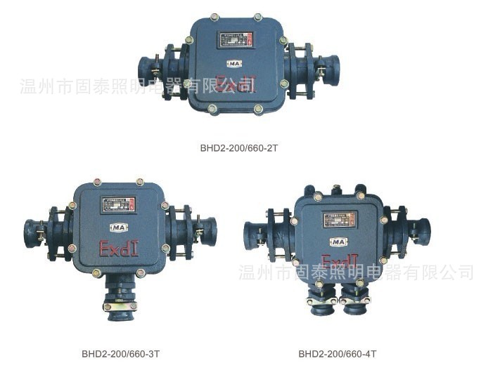 矿用隔爆型低压电缆接线盒 BHD2-200/660-2-3-4T 防爆接线盒