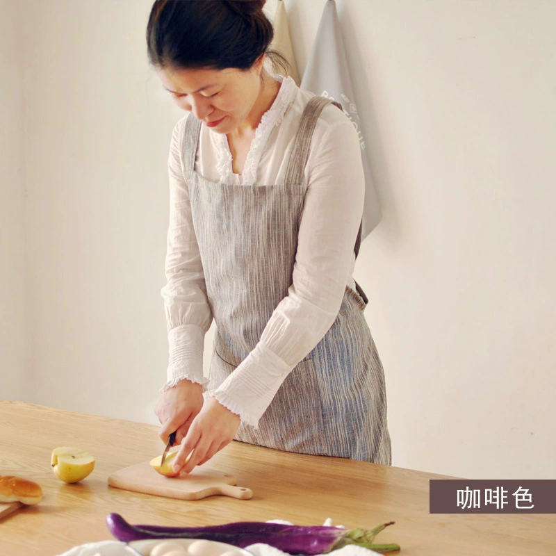 Хлопок и лен японский фартук ремень без печати ветер выпечки ресторан кофе комбинезоны производители продают от имени
