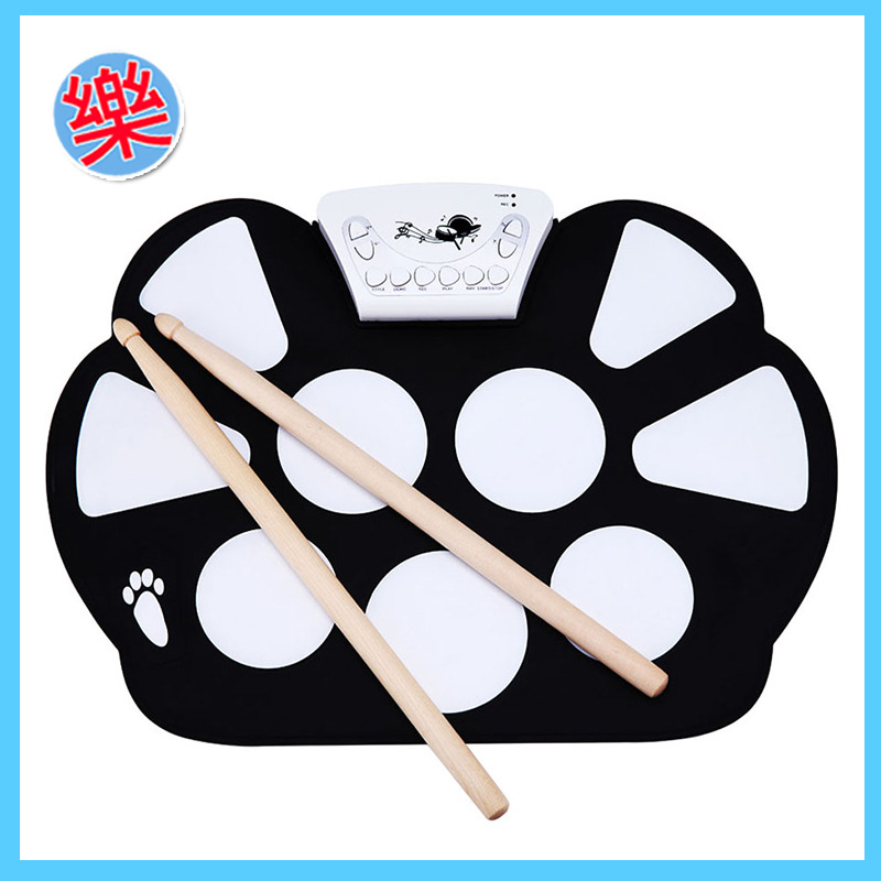 USB folding silicone hand roll electronic drum drum jazz drum W758 CE certification