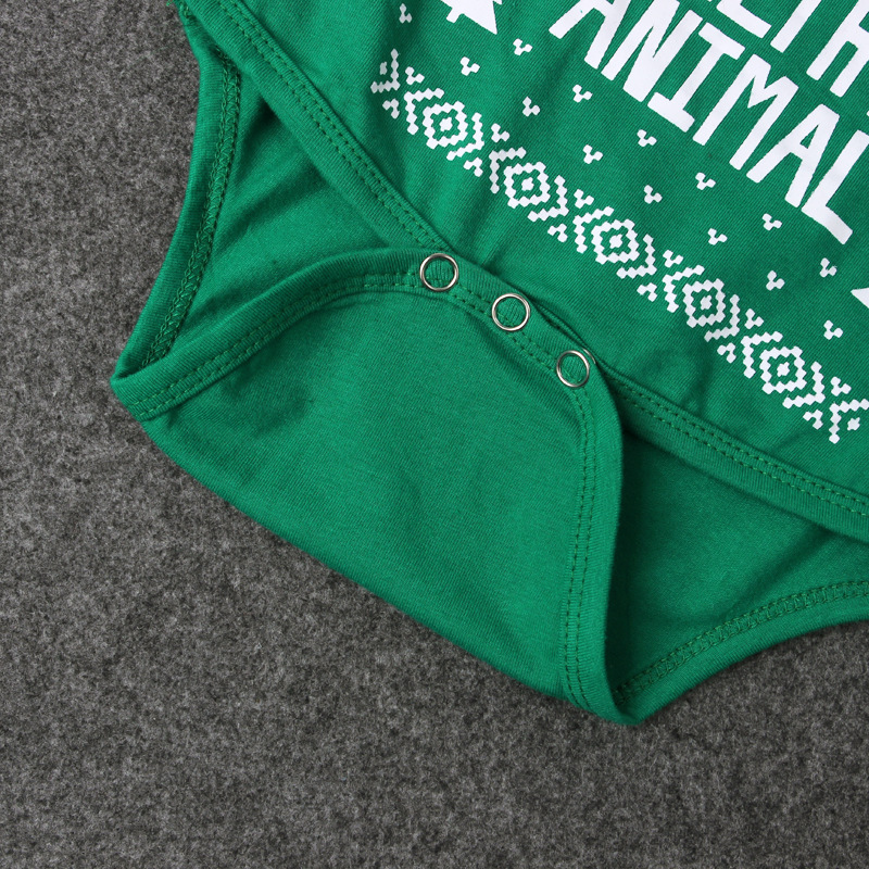 Children's Christmas jumpsuit boys and girls letter short sleeve Christmas suit_voghion.com