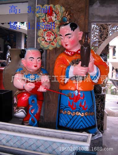批发供应童子拜年雕塑  童男童女雕塑  非洲武士  东南亚雕塑