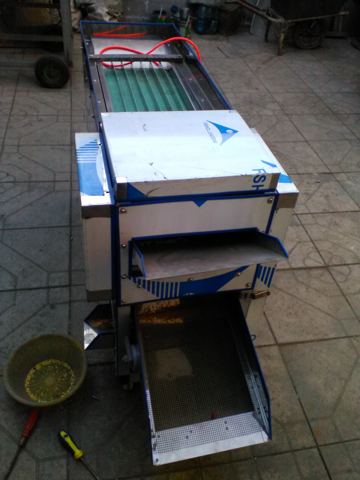 小型农村加工机械 滚刀式干辣椒籽皮分离切段机 QDJ-300