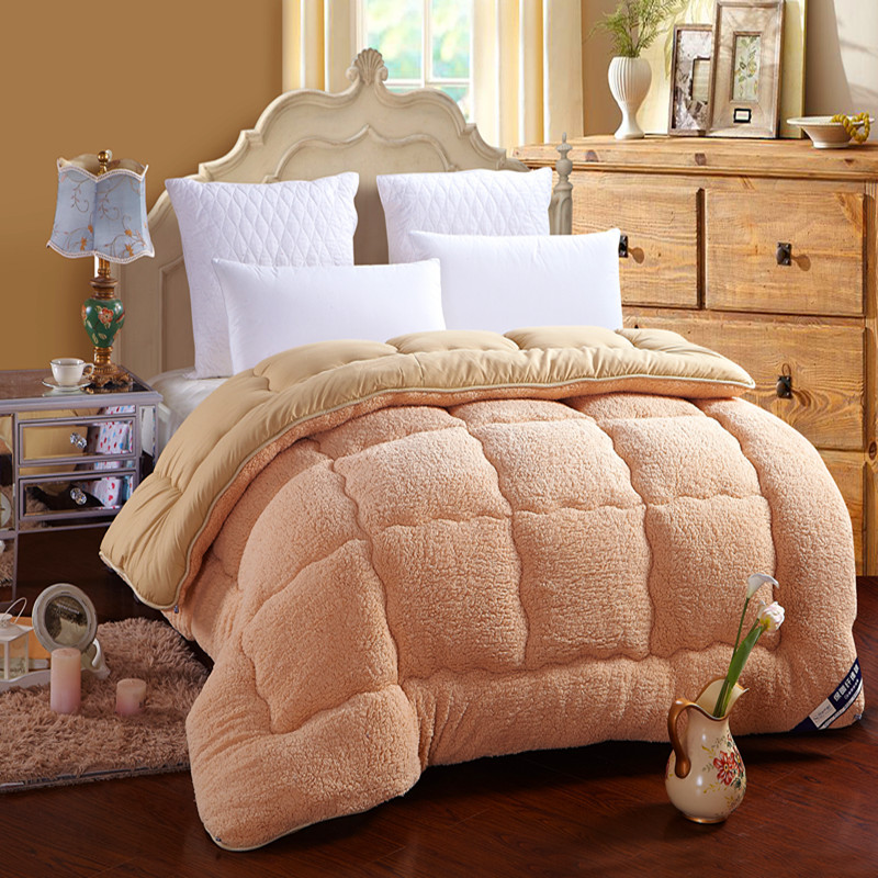 Super Soft Lambskin Quilt Thickened Warm Double Winter