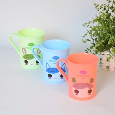 厚实洗漱杯 塑料高杯可定制广告茶水杯 塑料广告杯 漱口杯