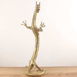 铜龙摆件铜生肖摆件风水家居装饰铜器金属工艺品升龙