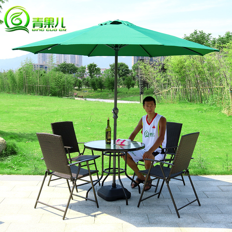 Table and chair sets Rattan fold Tables and chairs leisure time Supplies Rattan outdoors Folding chair