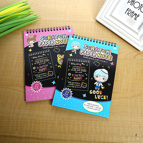 Factory Direct Sale Scratch Art Drawing Book Handmade DIY Scratch Paper Brain Development Toy Magic Scratch Art Book with Gift Bamboo Pen