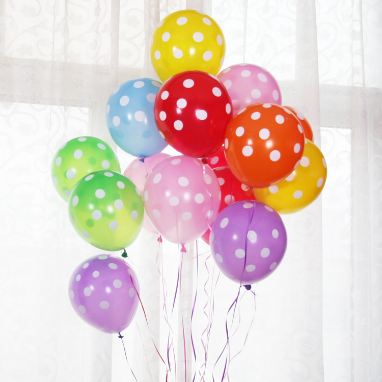 2.8g 12-inch Round Dot Balloon Birthday...