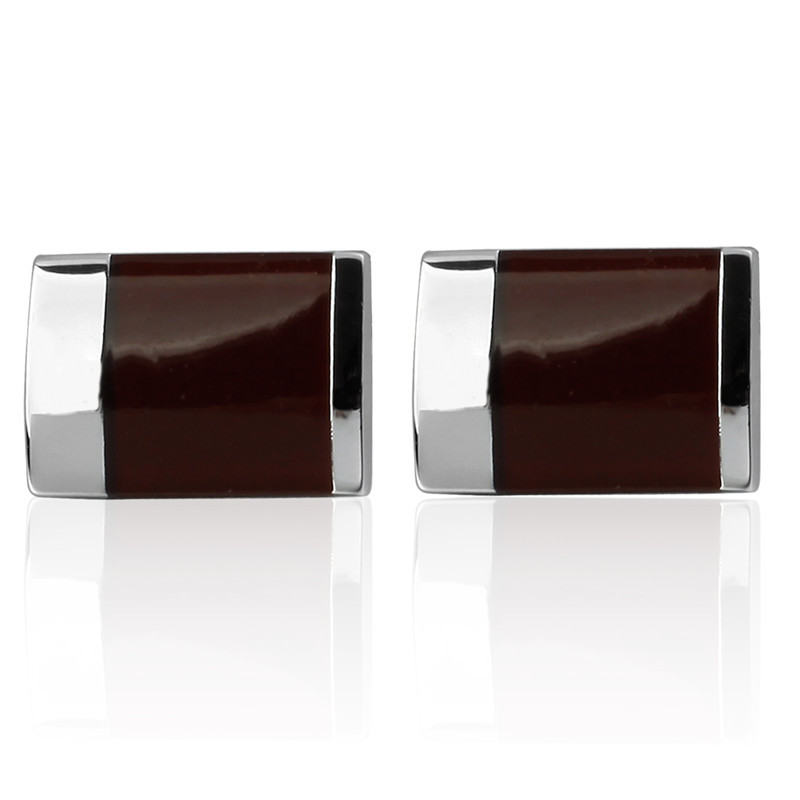 Frame cute red checkered enamel cuff French shirt men's cufflinks factory outlet