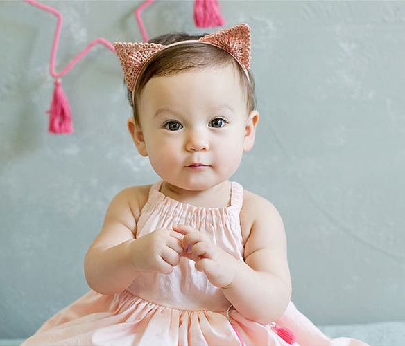 Buy quality Korean Cat Ears Headband Baby Hair Accessories Baby