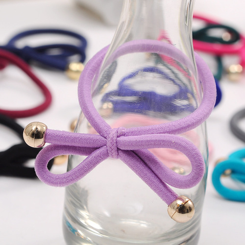 2610 bow jewelry wholesale hair tie small rubber band hair rope hair ring head rope flower headdress