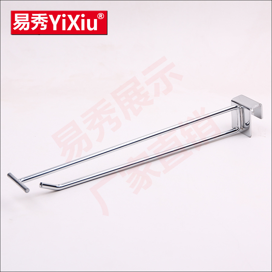 Easy to show Metal supermarket Exhibition Hooks card 15 Square tube Double line Price tag Hooks supermarket Price tag