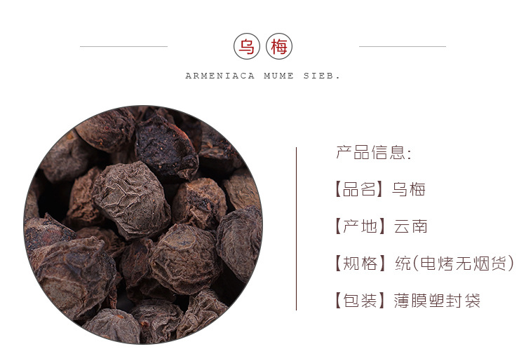 Dried Dark Plum Wu Mei 500g Sun Dried Smoked Plum Whole Fruit for Culinary and Herbal Use overview