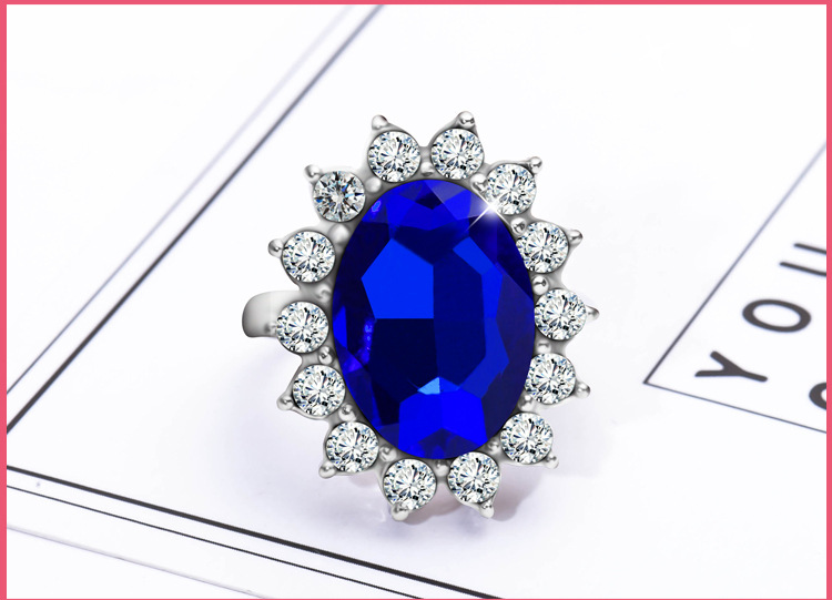 Europäische Und Amerikanische Böhmische Sonnenblumen Ring Ring Saphir Diamant Ring Armband Schmuck Hersteller Großhandel display picture 2