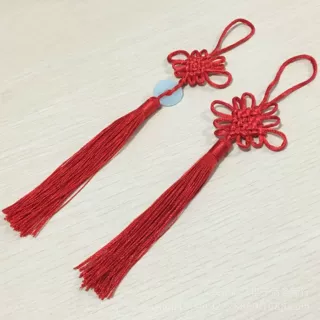 特价小号玉片中国结婚庆新款diy手工汽车挂件带垂直流苏穗子批发