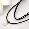Short necklace from pearl, retro accessories, South Korea, new collection, wholesale