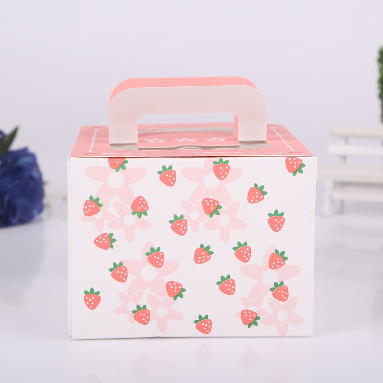 厂家定做 食品包装礼品盒 千层蛋糕盒定制 西点烘培生日手提纸盒