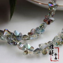 水晶散珠 DIY手工玻璃串珠 服裝配飾 飾品材料 彩色蝴蝶  按條