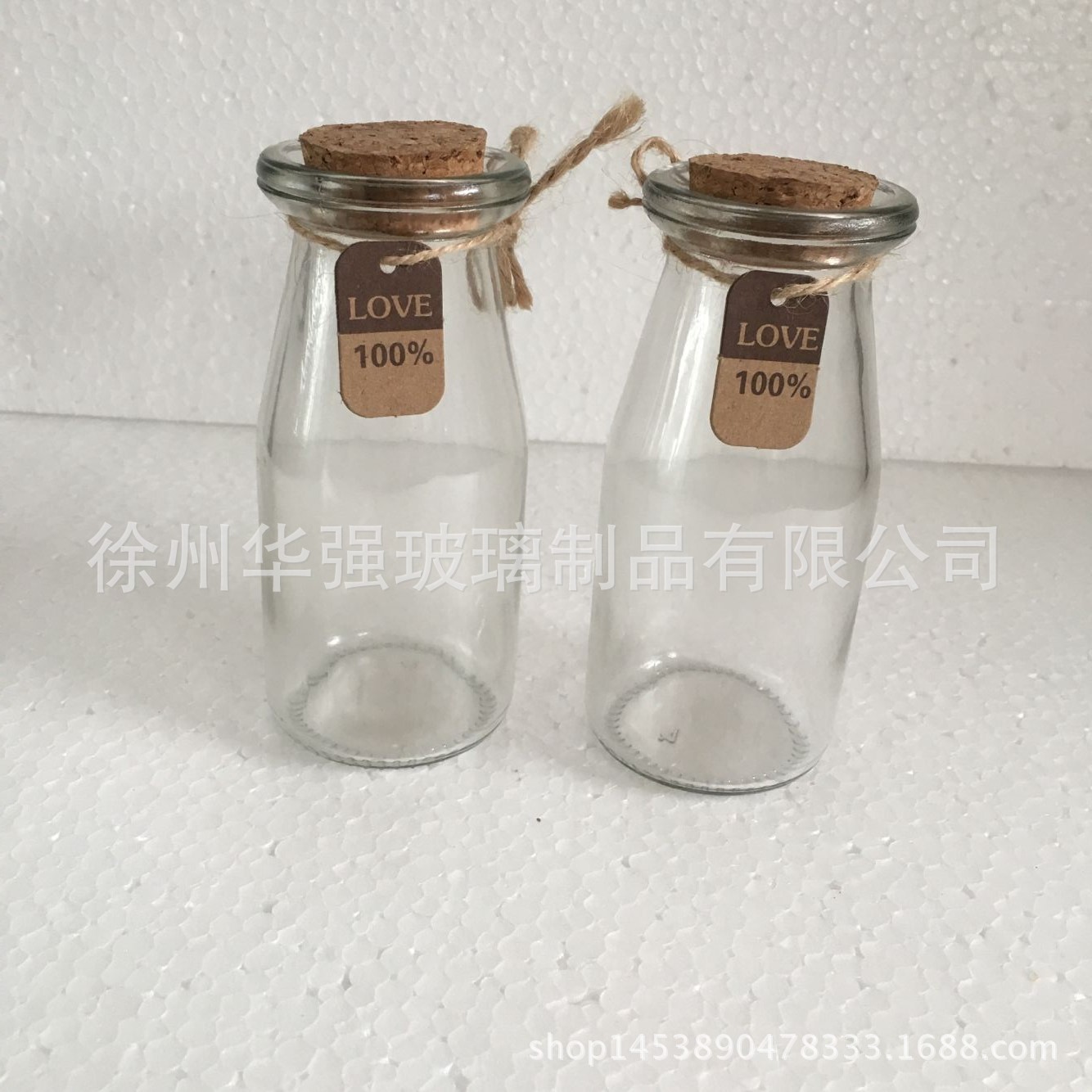 厂家批发小布丁瓶牛奶杯耐高温200ml酸奶杯带木塞奶瓶烘焙