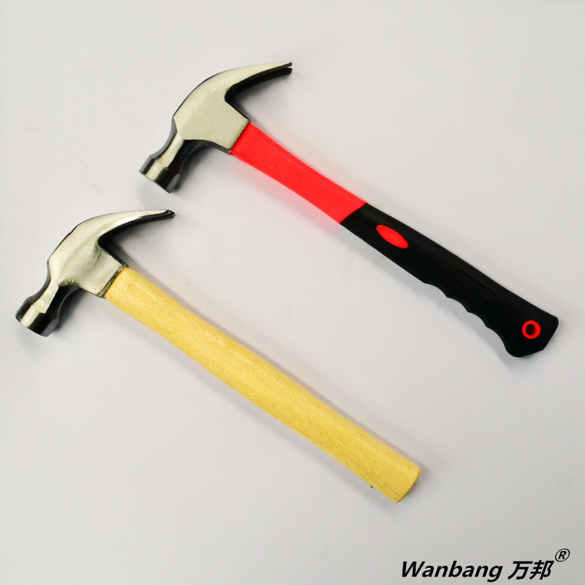 包塑羊角锤45#锻钢榔头 连体羊角锤子 多功能羊角锤