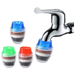 New Round Water Tap Filter, Tap Water Filter Purifier, Kitchen Tap Pointed Five-Layer Water Filter