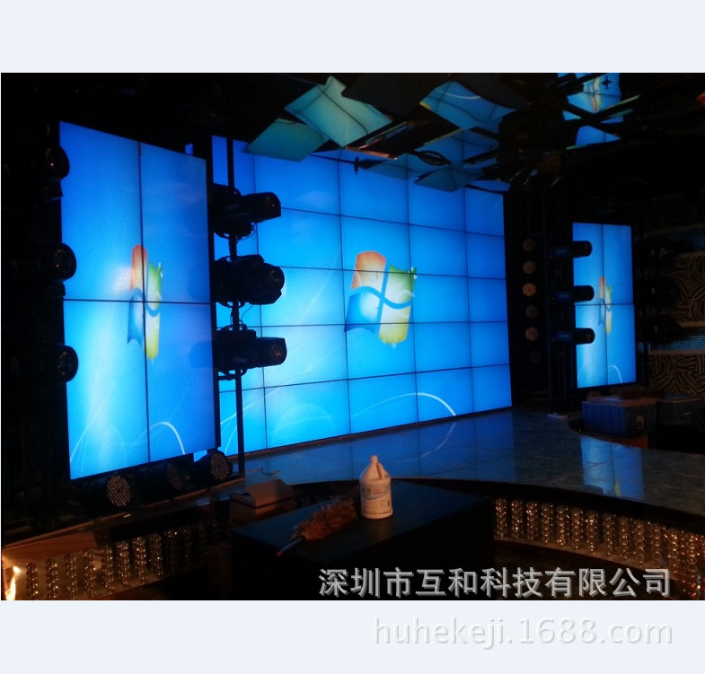 酒吧大屏幕背景电视墙55寸液晶拼接屏5.3mm拼缝 三星LED拼接屏