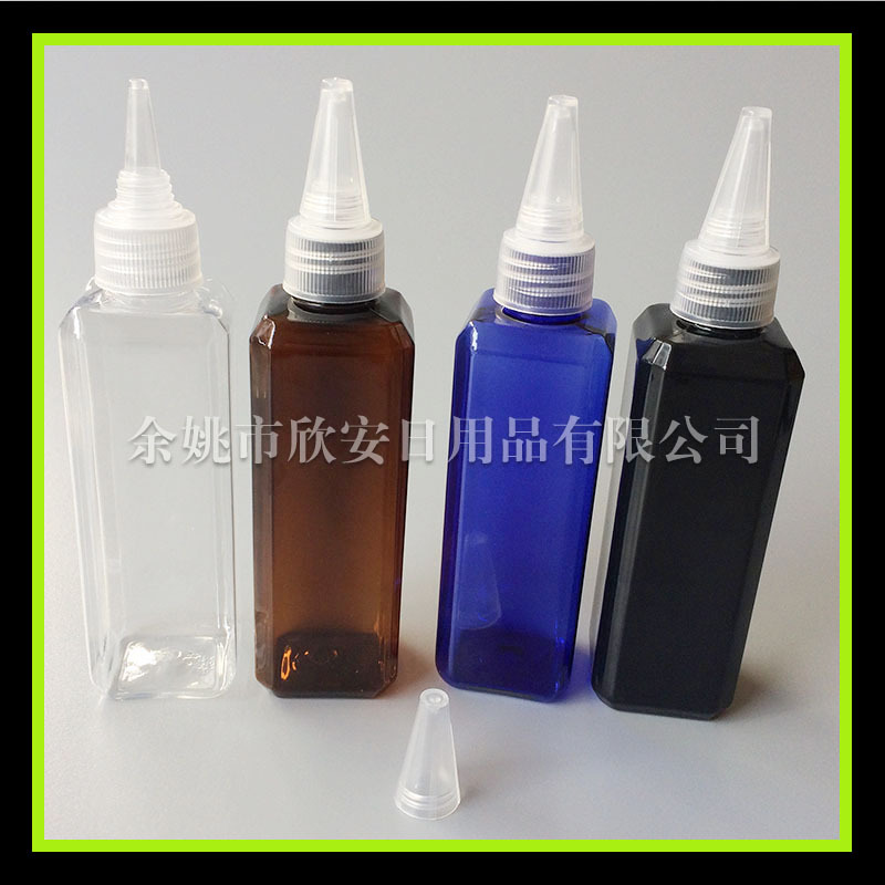 尖盖瓶100ml乳液分装瓶 色浆方瓶 颜料尖嘴盖瓶 100ml滴水瓶