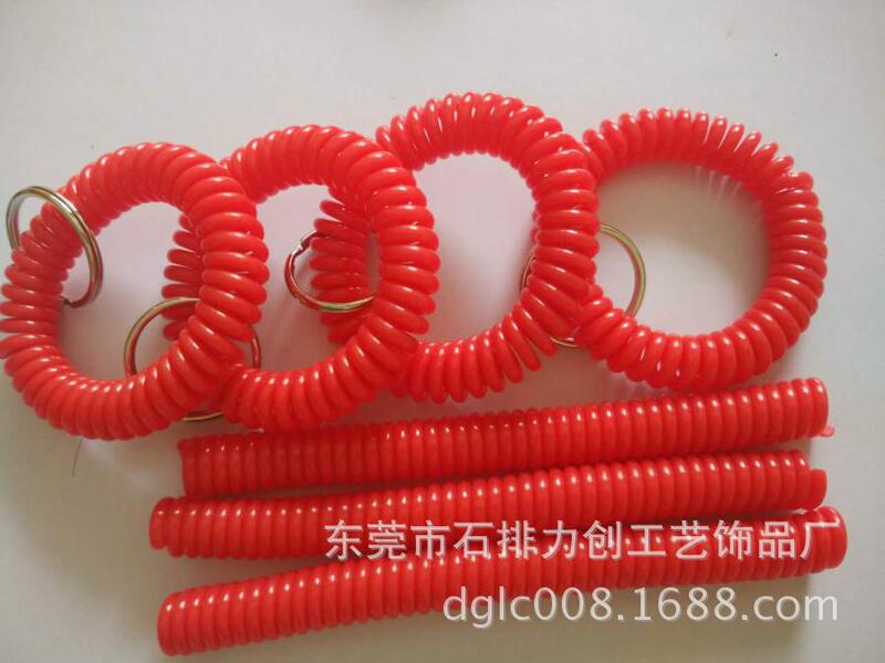 Factory direct plastic QQ ring environmental protection spring Miss ring phone coil elastic ring wrist key ring hair ring