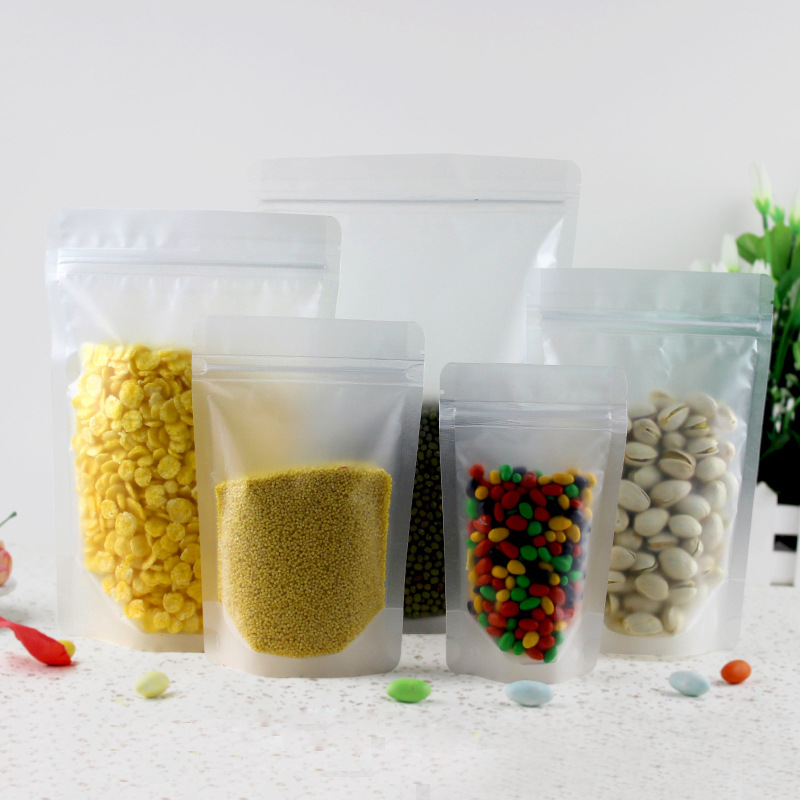 24*30+5cm加厚高档磨砂透明自立自封袋 食品包装袋 自立塑料袋