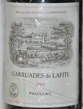 2003年小拉菲/拉菲副牌干红葡萄酒Carruade de Lafite红酒
