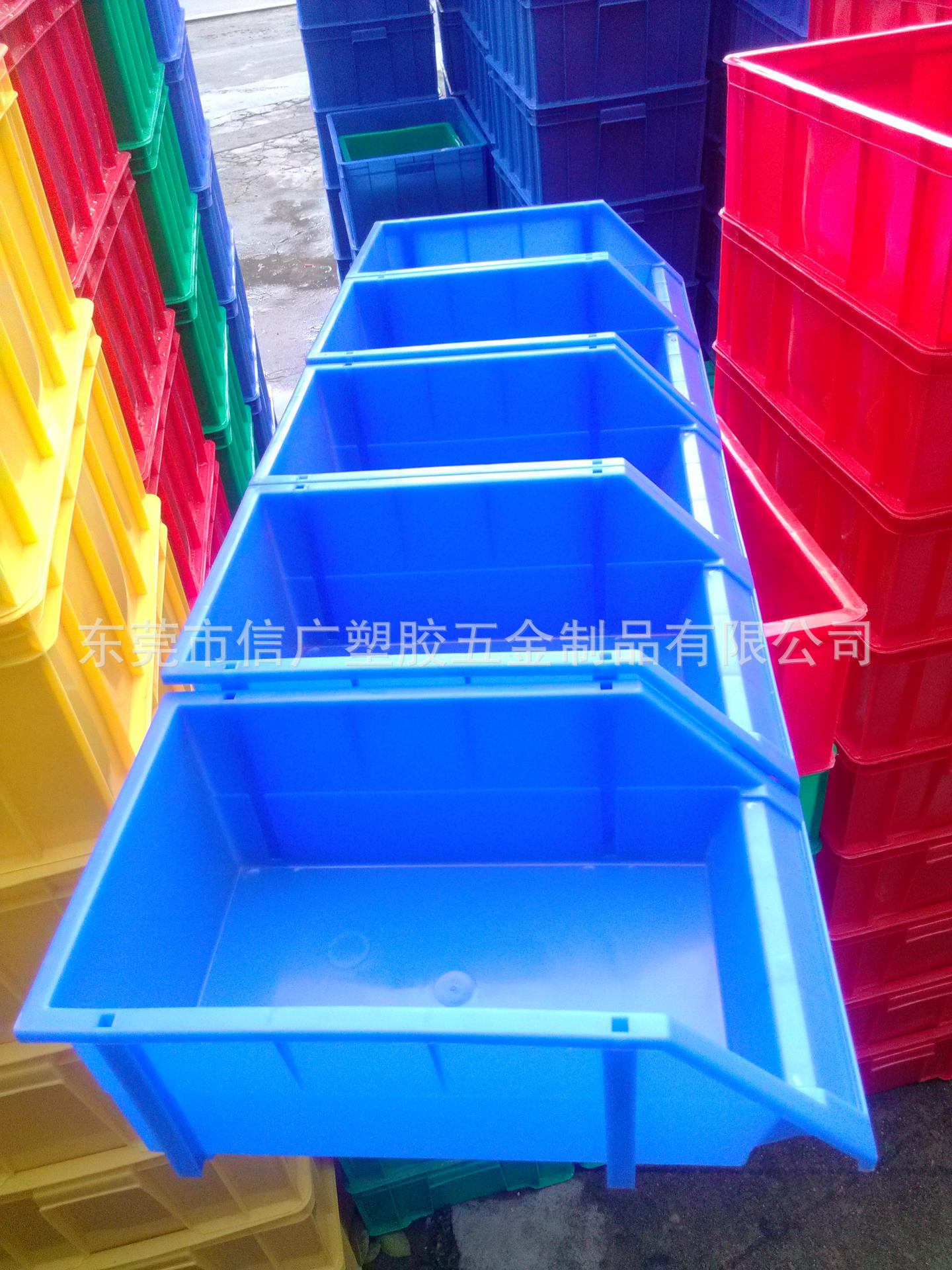 塑料斜口平口零件盒 背挂式组立式元件盒子 物料分归类盒