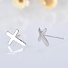 Fashionable earrings, glossy trend accessory, silver 925 sample, Korean style, wholesale