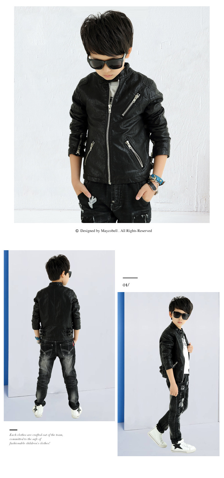 Veste pour garcon en cuir - Ref 2159328 Image 14