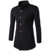 New winter fashion color Lapel long coats in men wool coat 5 color blue