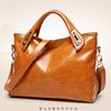 PURSE's new fashion, simple female oil wax leather women's shoulder mesengers handbags, wholesale handbag leather goods