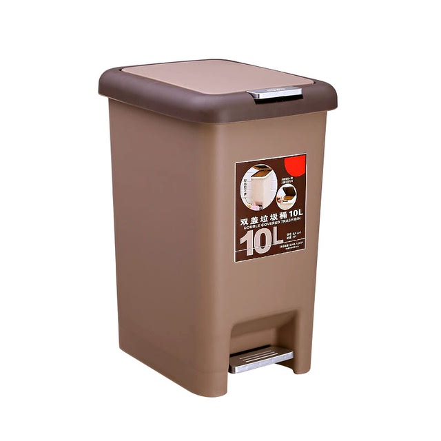 Creative nhựa gia dụng lưu trữ đạp thùng rác thùng bếp văn phòng báo chí phòng khách sạch thùng rác bao phủ Thùng rác