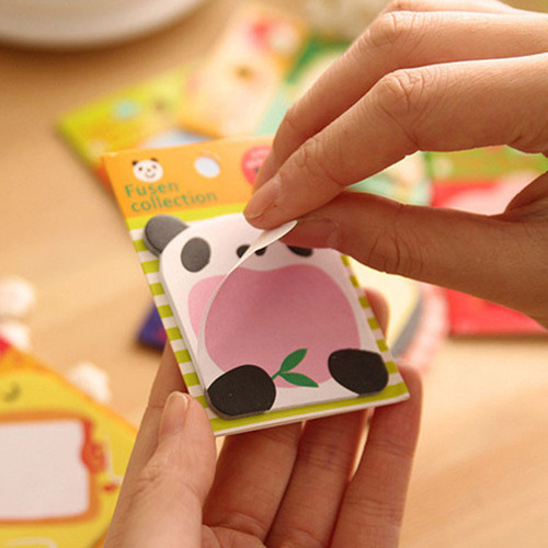 Office cultural and educational forest cartoon animal shape N times stickers student gifts random stickers post-it note paper