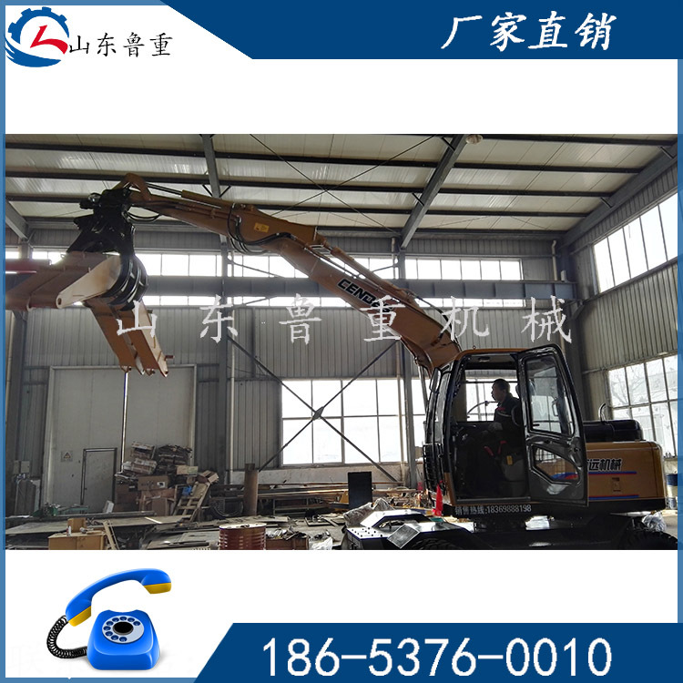 山东鲁重2019生产的新款抓木机上市啦 轮式挖掘机速来选购