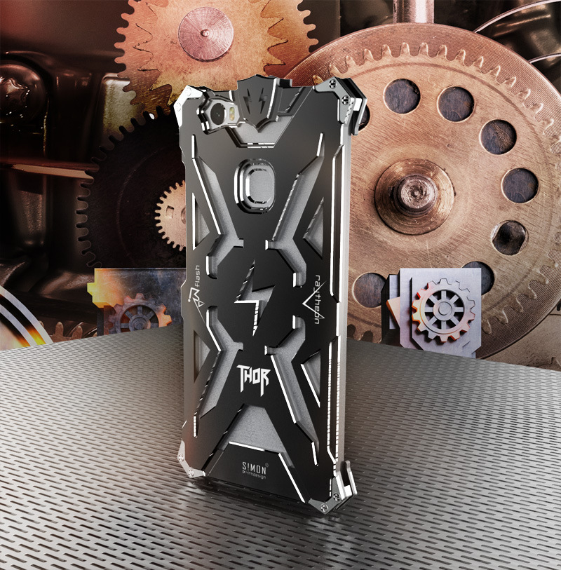 SIMON THOR Aviation Aluminum Alloy Shockproof Armor Metal Case Cover for Huawei Honor Note 8