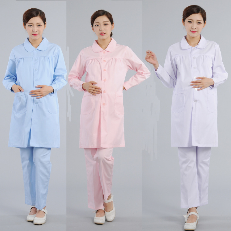 Qiao Nurse Nurse Maternity Dress Hospital Beauty Salon Doctor Maternity Dress Pregnant Women's Pants Special Body Large Size Medical Care Dress