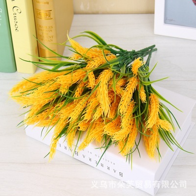 simulation Paddy Ear of Wheat Artificial Plants Seedlings Paddy Artificial Flower Artificial flower Plastic flowers engineering