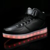 A factory a generation couple USB charging LED children's light shoes men's colorful high -top light shoe female Air Force No. 1