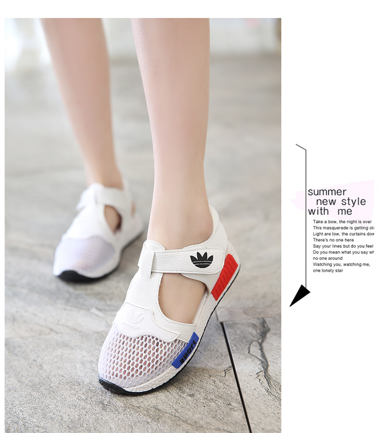 Sandales enfants en similicuir Baotou coutures en cuir pour été - semelle caoutchouc antidérapant - Ref 1053409 Image 14