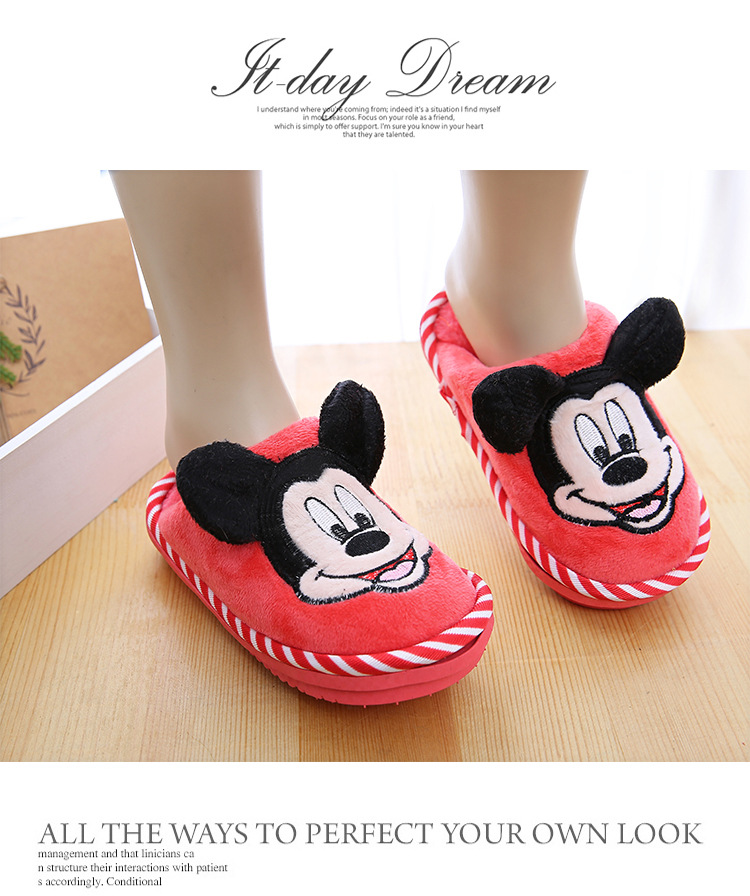 Pantoufles enfants en suède pour hiver - semelle coton - Ref 1017437 Image 10