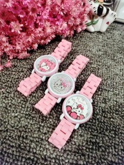 New Ceramic Watch for Girls with Cartoon Design, Baby Girl's Grabber Machine Gift Box Set Watch