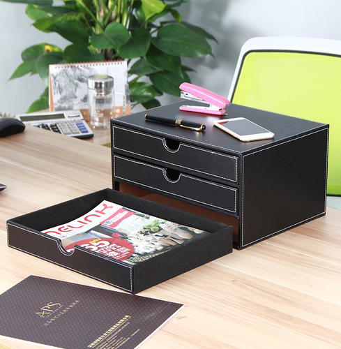 Desktop file storage cabinet A4 file cabinet financial receipt cabinet organizer three-layer office file cabinet