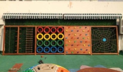 Imported wooden  Crawl combination kindergarten Climbing children woodiness Physical fitness Climbing wall Bodybuilding Rope climbing Combination frame